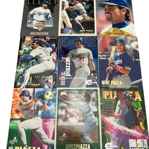 MLB Mike Piazza Los Angeles Dodgers Baseball Trading Card Lot of 9